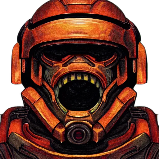 robot, face, mask, weapon, pixel art, concept art, comic book art, 3d render transparent PNG cut-out