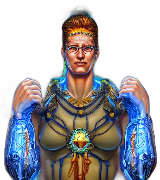 face, jewelry, staff, robot transparent PNG cut-out