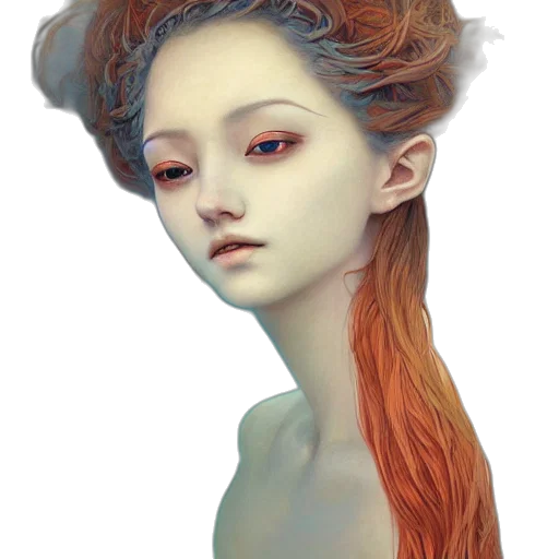 face, crown, hair, mask transparent PNG cut-out