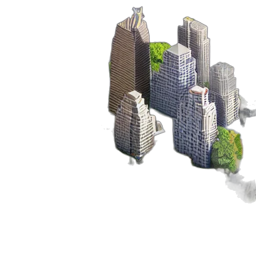 building, 3d render, concept art, photorealistic transparent PNG cut-out