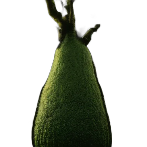 animal, staff, food, hair, 3d render, photorealistic, concept art, green transparent PNG cut-out