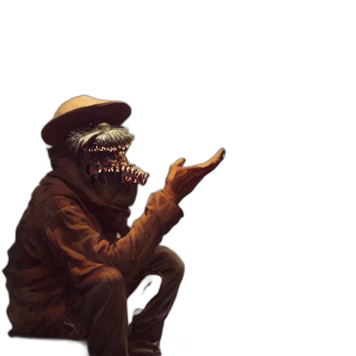creature, animal, staff, jacket transparent PNG cut-out