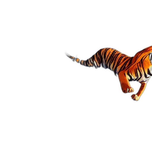animal, creature, dragon, watercolor, 3d render, concept art, photorealistic, tiger transparent PNG cut-out