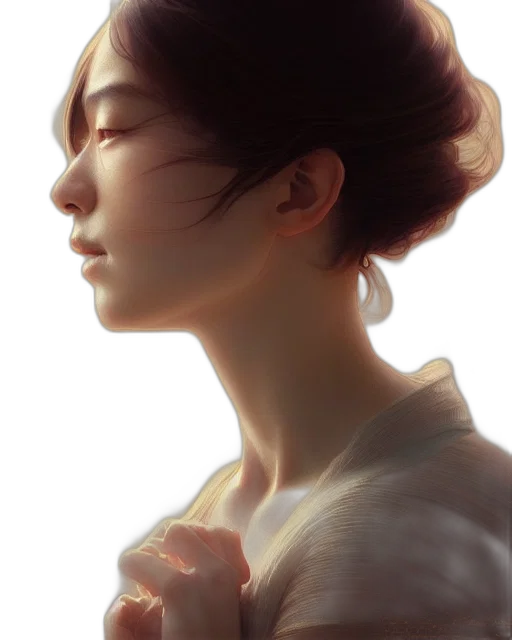 face, crown, jewelry, photorealistic, oil painting, fantasy art, concept art, sunset transparent PNG cut-out