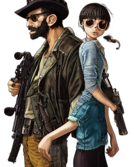 weapon, concept art, comic book art, cyberpunk transparent PNG cut-out