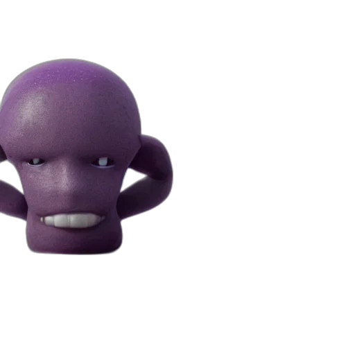 creature, mask, face, robot, 3d render, concept art, photorealistic, purple transparent PNG cut-out
