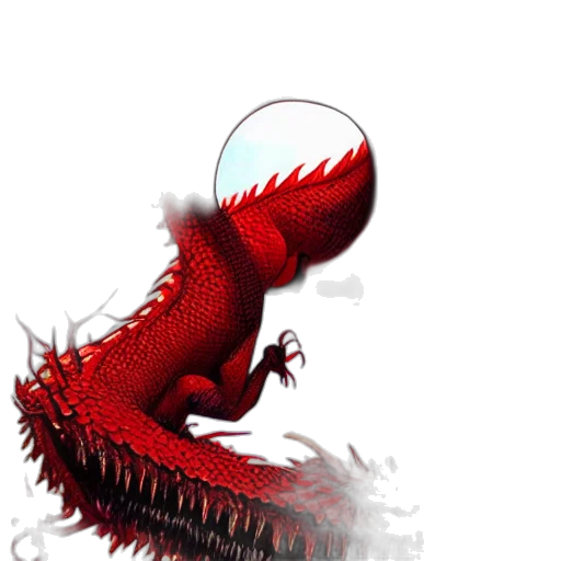 dragon, creature, animal, staff transparent PNG cut-out