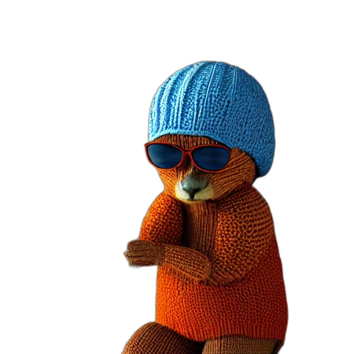 hat, jacket, animal, staff transparent PNG cut-out