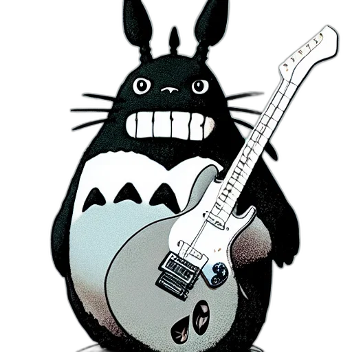 animal, creature, cartoon, concept art, comic book art, pixel art, totoro, playing transparent PNG cut-out