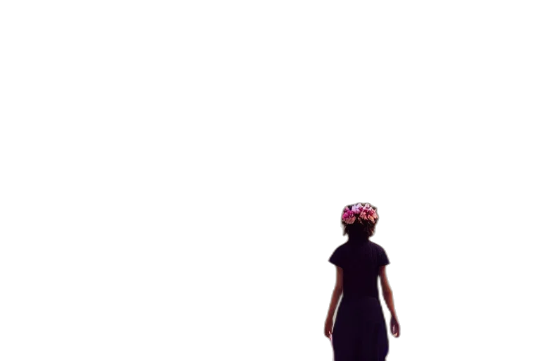dress, crown, hat, flower, pixel art, concept art, 3d render, anime transparent PNG cut-out