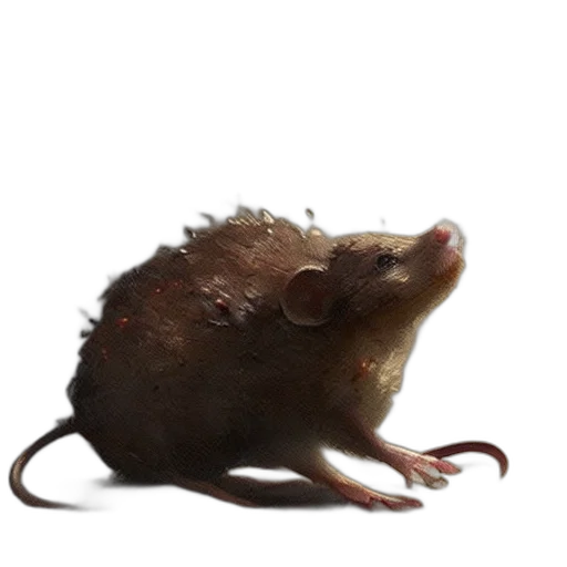 animal, creature, hat, staff, photorealistic, 3d render, concept art, oil painting transparent PNG cut-out