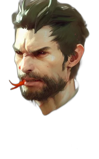 face, mask, staff, weapon, concept art, fantasy art, photorealistic, pixel art transparent PNG cut-out