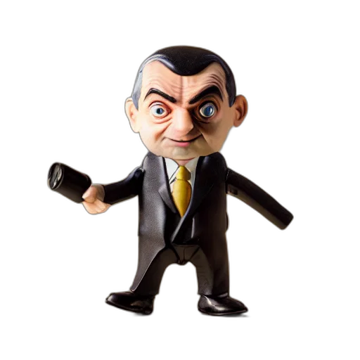 staff, 3d render, cartoon, concept art, bean, action, figure, studio transparent PNG cut-out