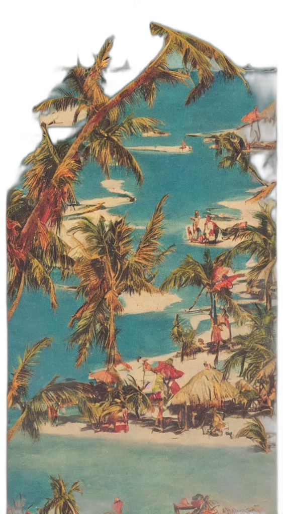 jacket, dress, umbrella, hat, vaporwave, beach, underwater, forest transparent PNG cut-out