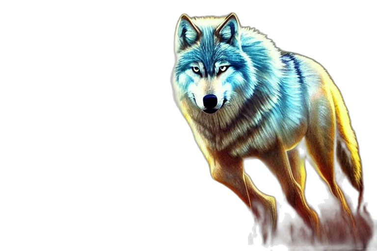 animal, creature, staff, concept art, fantasy art, 3d render, watercolor, blue transparent PNG cut-out