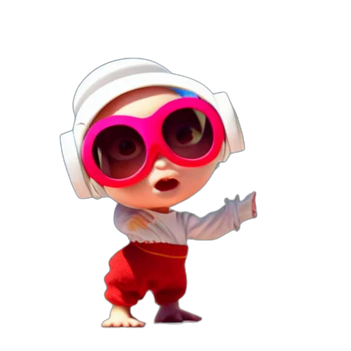 staff, concept art, 3d render, pixel art, cartoon, red, cute, light transparent PNG cut-out
