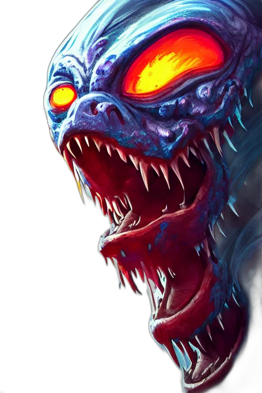 creature, dragon, mask, face, concept art, fantasy art, comic book art, pixel art transparent PNG cut-out