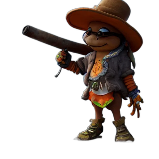 staff, weapon, hat, animal transparent PNG cut-out