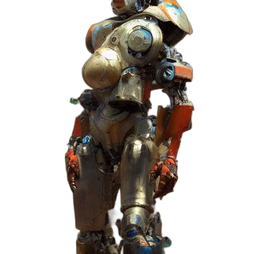 robot, weapon, staff, sword transparent PNG cut-out