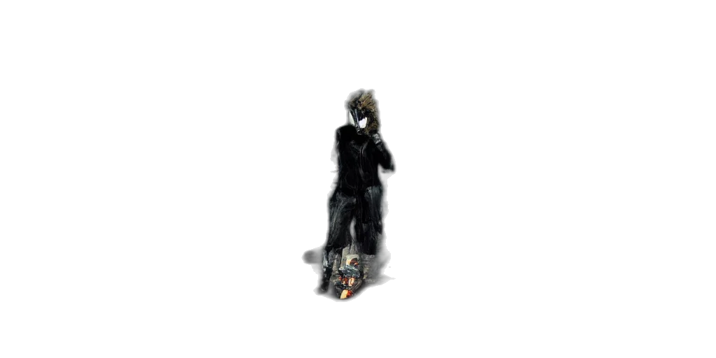 robot, staff, jacket, mask transparent PNG cut-out