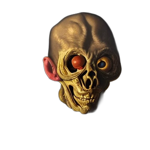 mask, face, creature, staff, 3d render, concept art, photorealistic, fantasy art transparent PNG cut-out