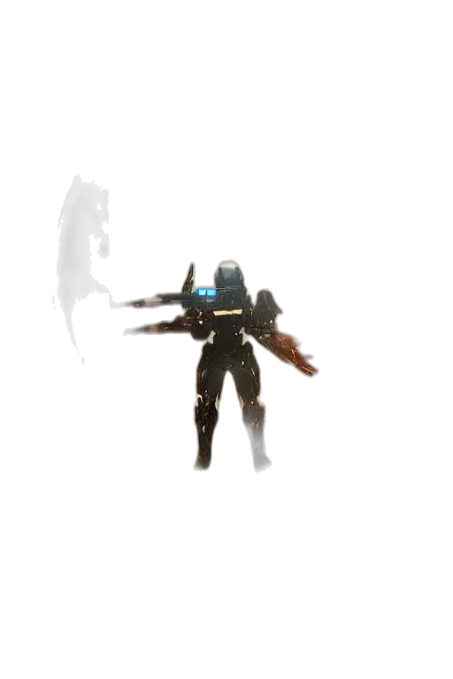 robot, weapon, staff, creature, concept art, pixel art, 3d render, cyberpunk transparent PNG cut-out