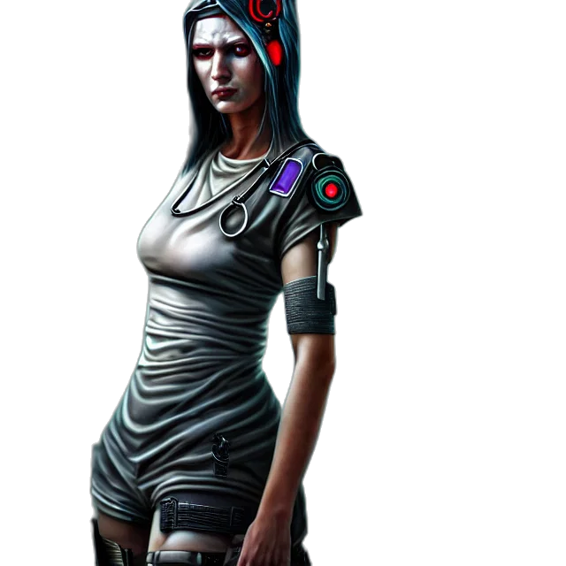 dress, staff, mask, jewelry, cyberpunk, concept art, fantasy art, pixel art transparent PNG cut-out