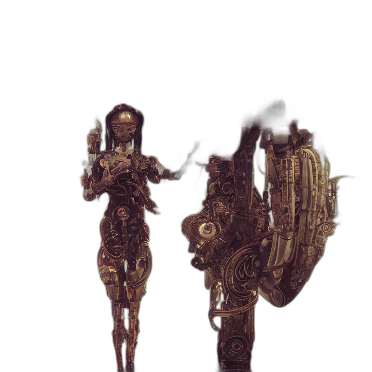 robot, weapon, staff, sword transparent PNG cut-out
