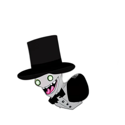 hat, creature, robot, staff, cartoon, concept art, pixel art, 3d render transparent PNG cut-out