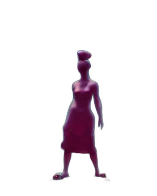 dress, hat, robot, staff transparent PNG cut-out