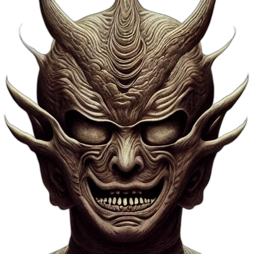 mask, face, creature, staff transparent PNG cut-out