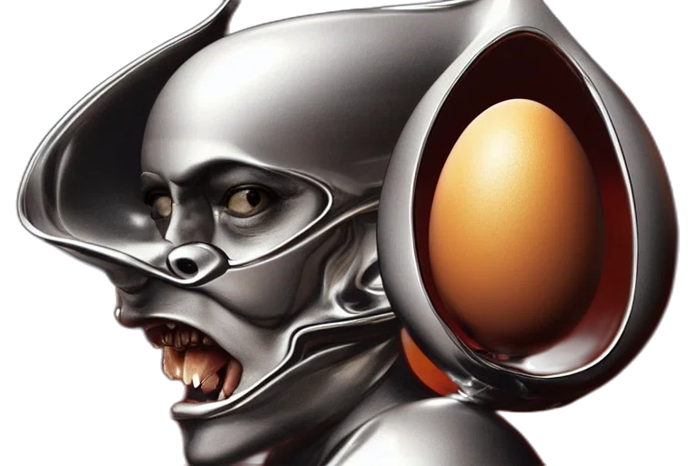 mask, robot, 3d render, concept art transparent PNG cut-out