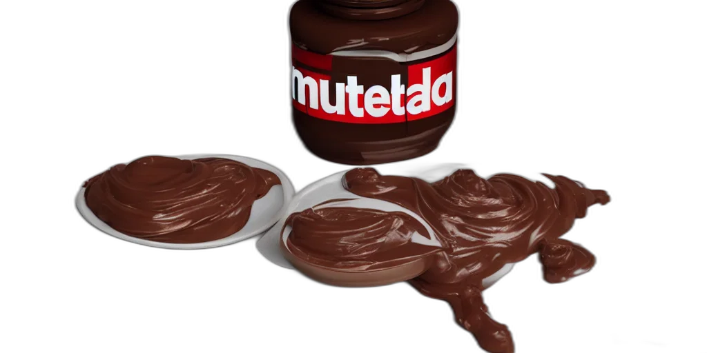 food, photorealistic, 3d render, nutella, bath, high, end, octane transparent PNG cut-out