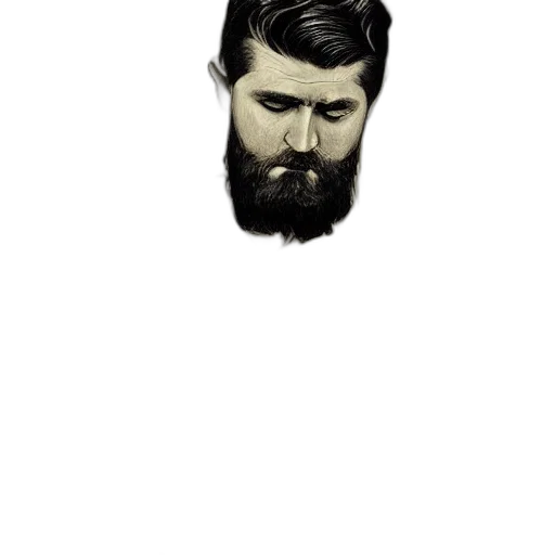 face, hair, jacket, creature transparent PNG cut-out