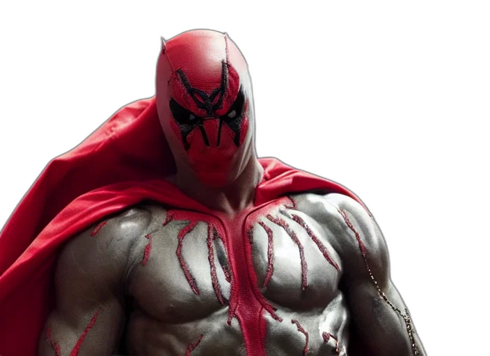 mask, comic book art, concept art, 3d render transparent PNG cut-out