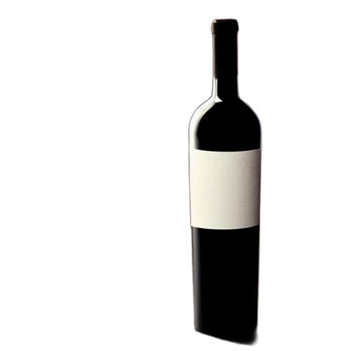 bottle, staff, weapon, food, 3d render, photorealistic, pixel art, monochrome transparent PNG cut-out