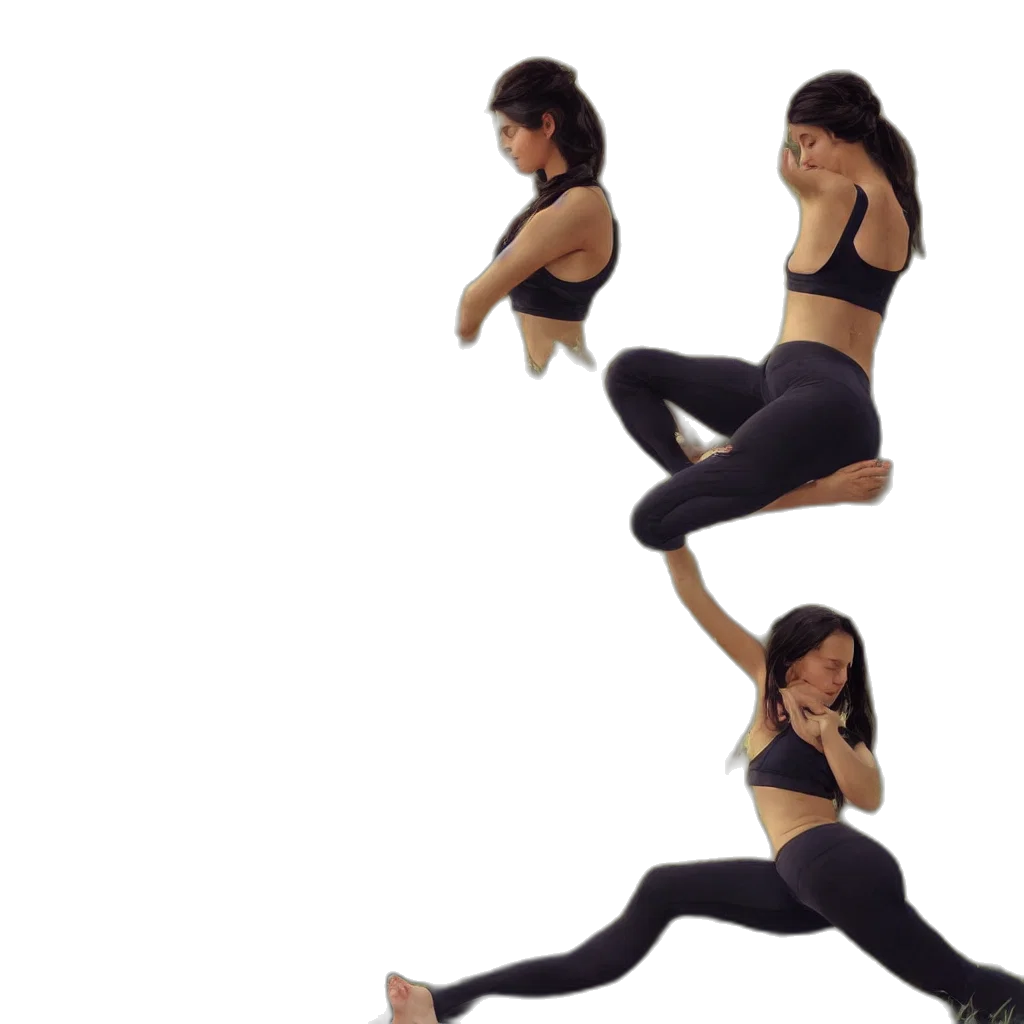 beautiful, intricate, oil, paint, dark, haired, girl, yoga transparent PNG cut-out