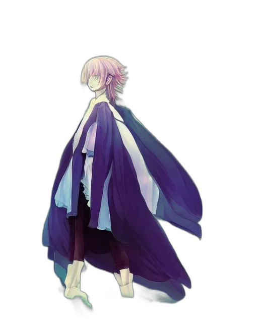 dress, staff, jacket, concept art, pixel art, anime, fantasy art, pastel transparent PNG cut-out