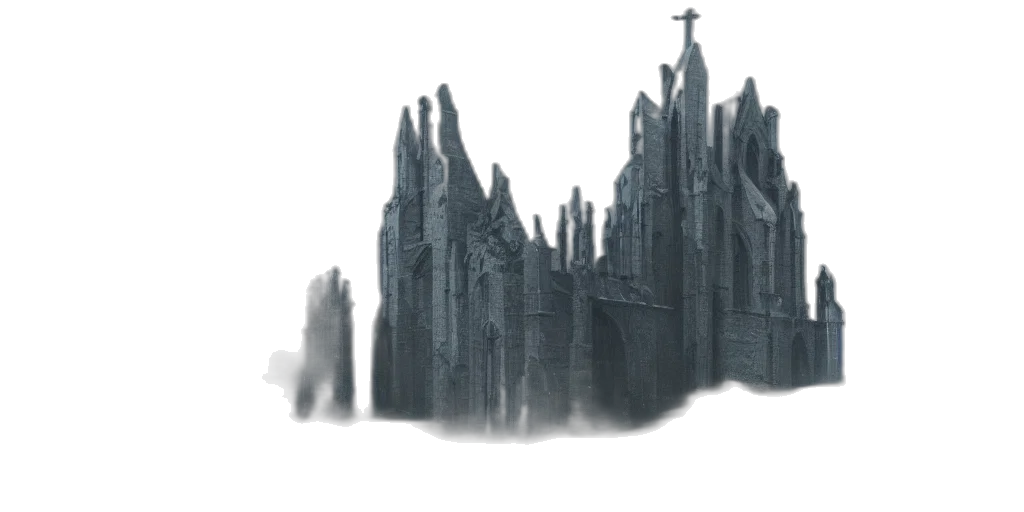 sword, building, concept art, fantasy art transparent PNG cut-out