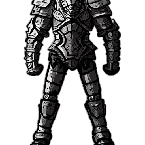 robot, weapon, sword, concept art, fantasy art, comic book art, 3d render, monochrome transparent PNG cut-out