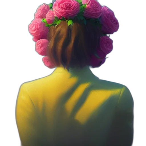 crown, flower, dress, face transparent PNG cut-out