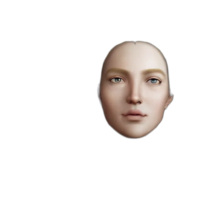 face, mask, robot, crown, 3d render, photorealistic, pixel art, concept art transparent PNG cut-out