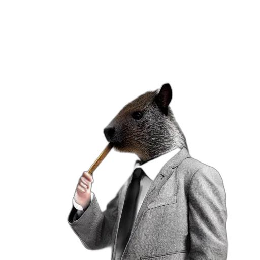 animal, staff, hat, jacket transparent PNG cut-out