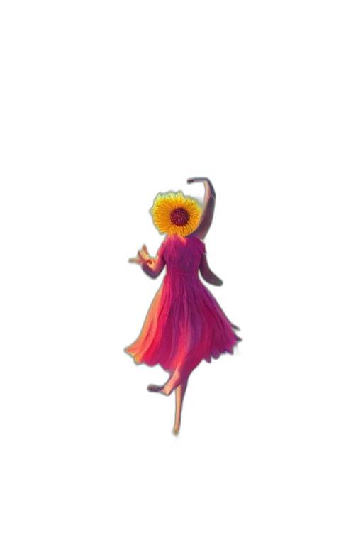 staff, flower, dress, jewelry, concept art, pixel art, 3d render, fantasy art transparent PNG cut-out