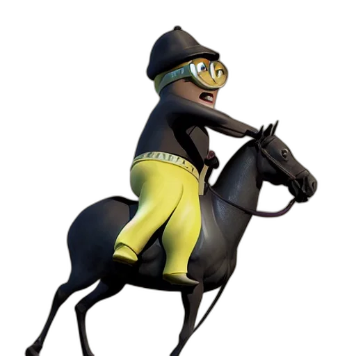 hat, animal, creature, staff, concept art, 3d render, fantasy art, cartoon transparent PNG cut-out