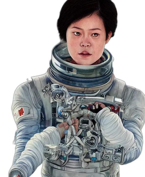 robot, face, staff, jacket, photorealistic, concept art, oil painting, comic book art transparent PNG cut-out