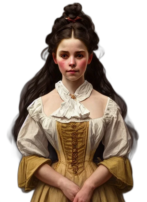 face, dress, crown, hair, fantasy art, photorealistic, concept art, oil painting transparent PNG cut-out