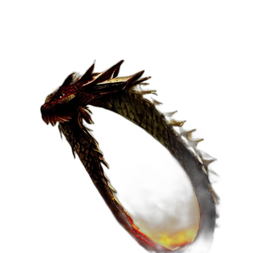 dragon, creature, staff, animal, fantasy art, concept art, 3d render, photorealistic transparent PNG cut-out