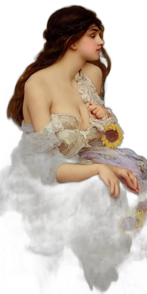 dress, jewelry, face, crown, photorealistic, oil painting, fantasy art, concept art transparent PNG cut-out