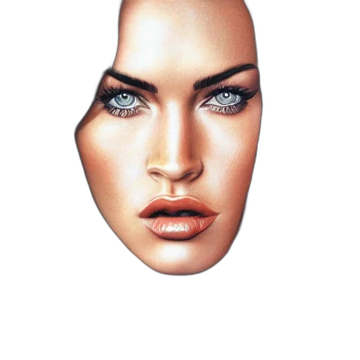 face, mask, jewelry, robot, photorealistic, 3d render, concept art, comic book art transparent PNG cut-out